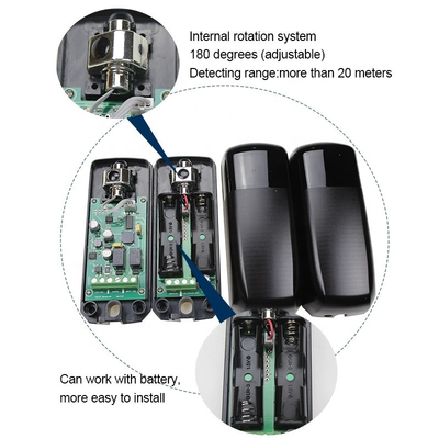 Balok Pengaman Gerbang Inframerah IP54 12V Baterai Nirkabel