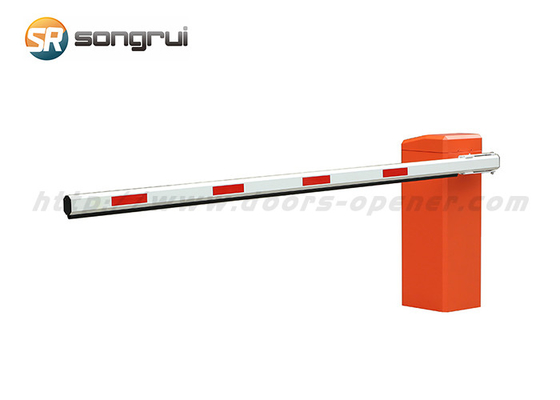 Orange BLDC Security Barrier Gate, 220V Traffic Barrier Gate